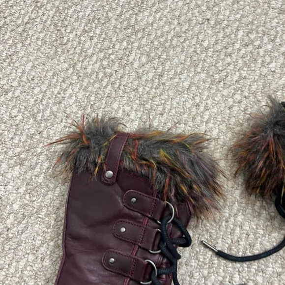 Sorel Joan of Arctic Faux Fur Waterproof Snow Boots in Red Wood - Picture 2 of 12